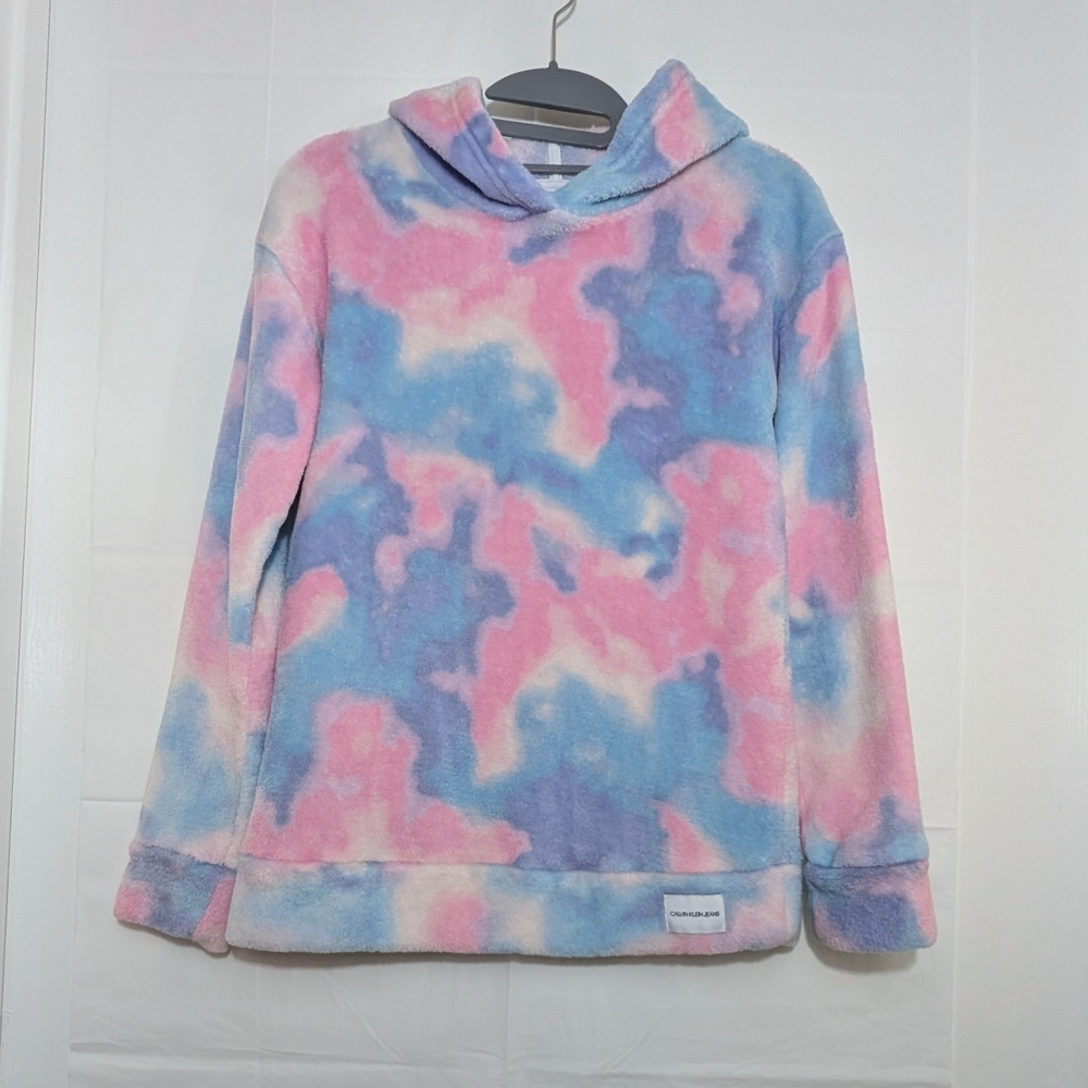 Calvin Klein Pastel Tie-Dye Fleece Pullover